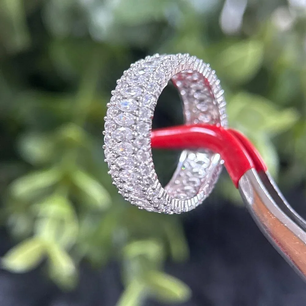 Silver 925‎ Eternity Cz Band